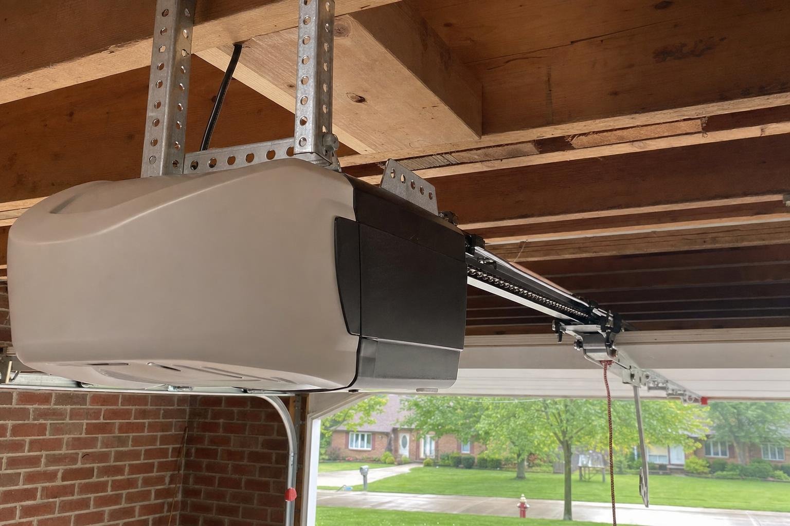 Representative illustrative image of garage door opener repair work photo