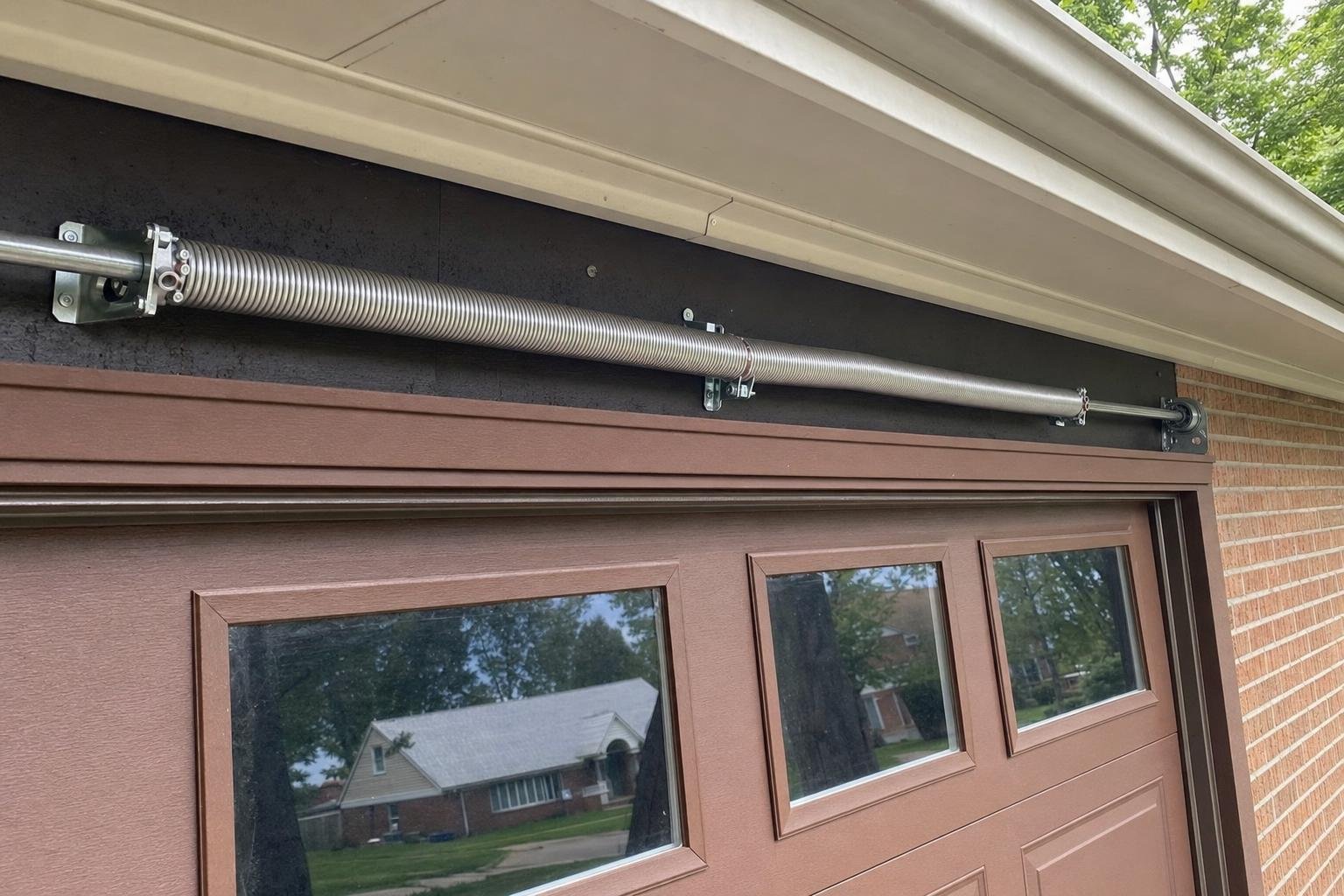 Representative garage door spring replacement photo